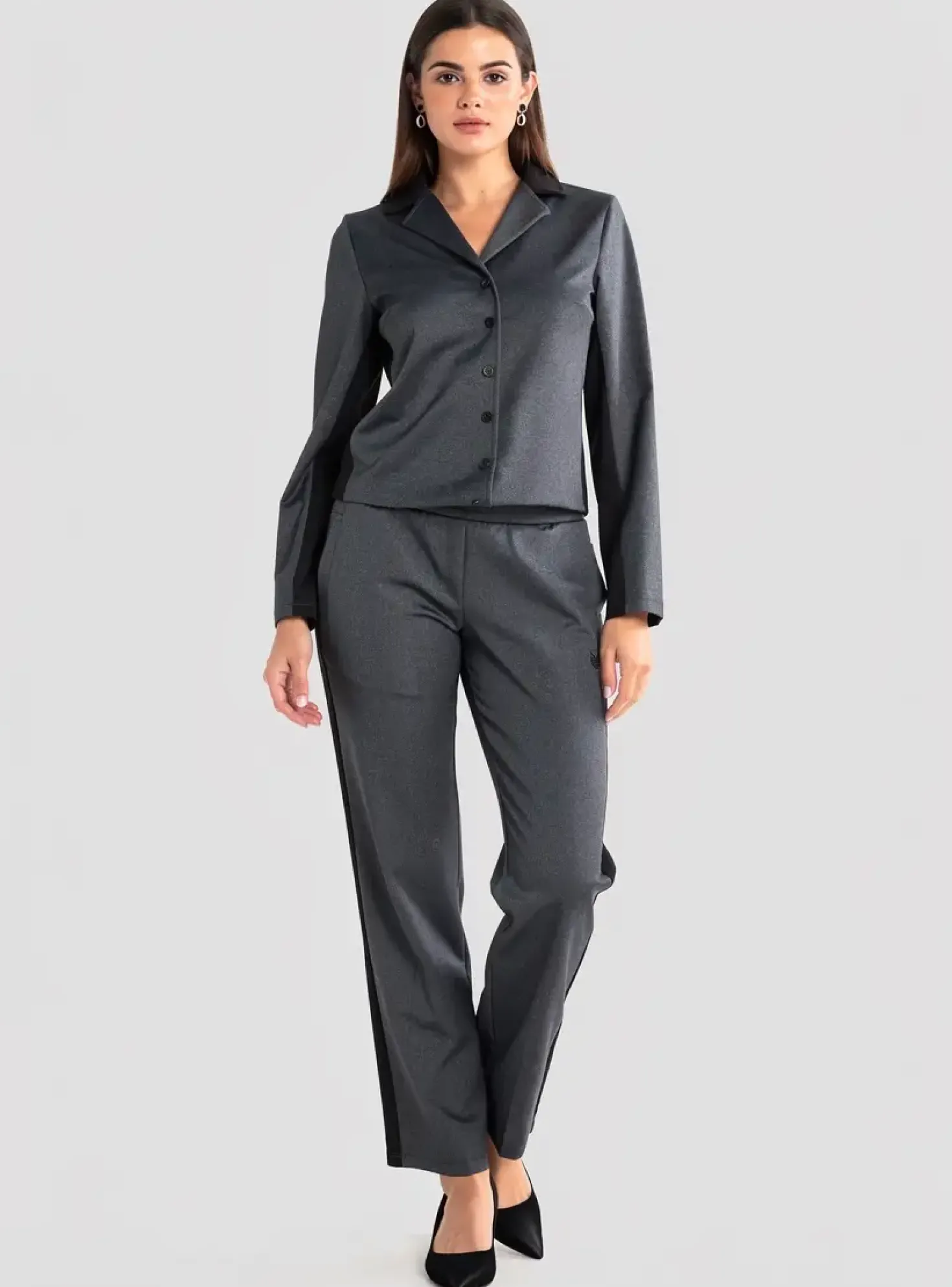 Combi-pantalon Hbt Gris Manches Longues