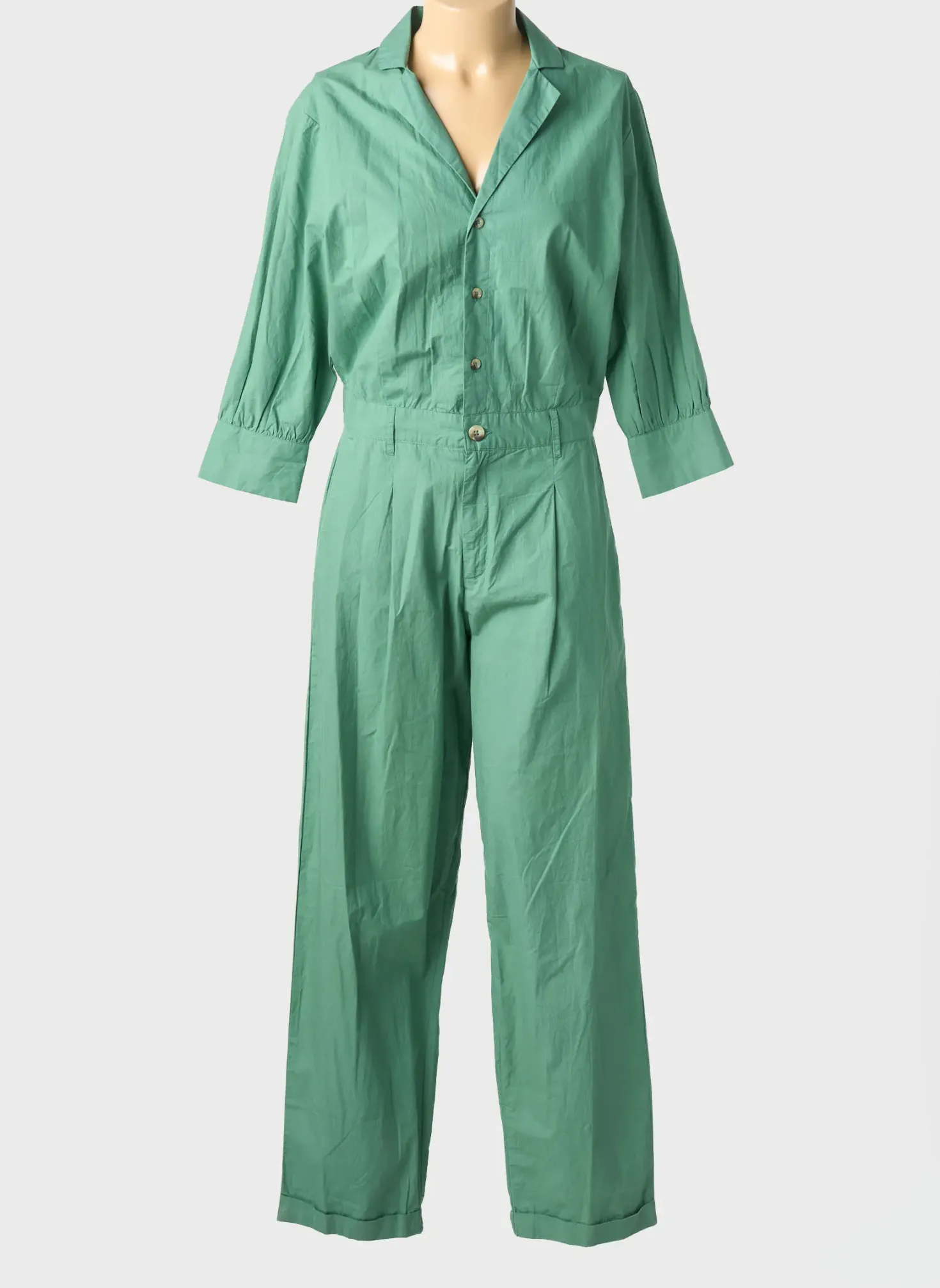 Combi-pantalon Leon & Harper Vert Manches Longues