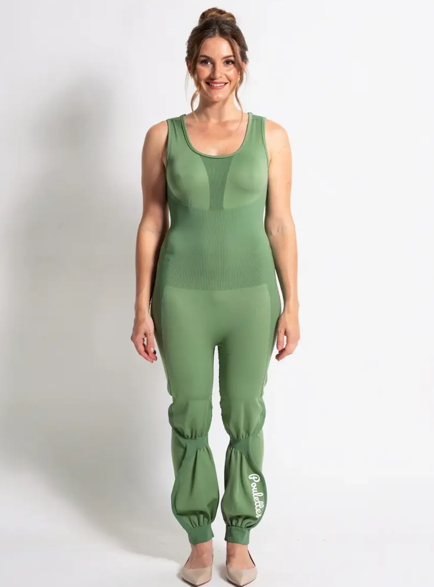 Combi-pantalon Les Poulettes Fitness Vert Sans Manche
