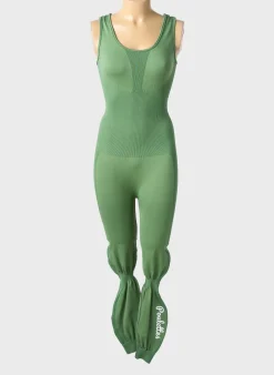 Combi-pantalon Les Poulettes Fitness Vert Sans Manche