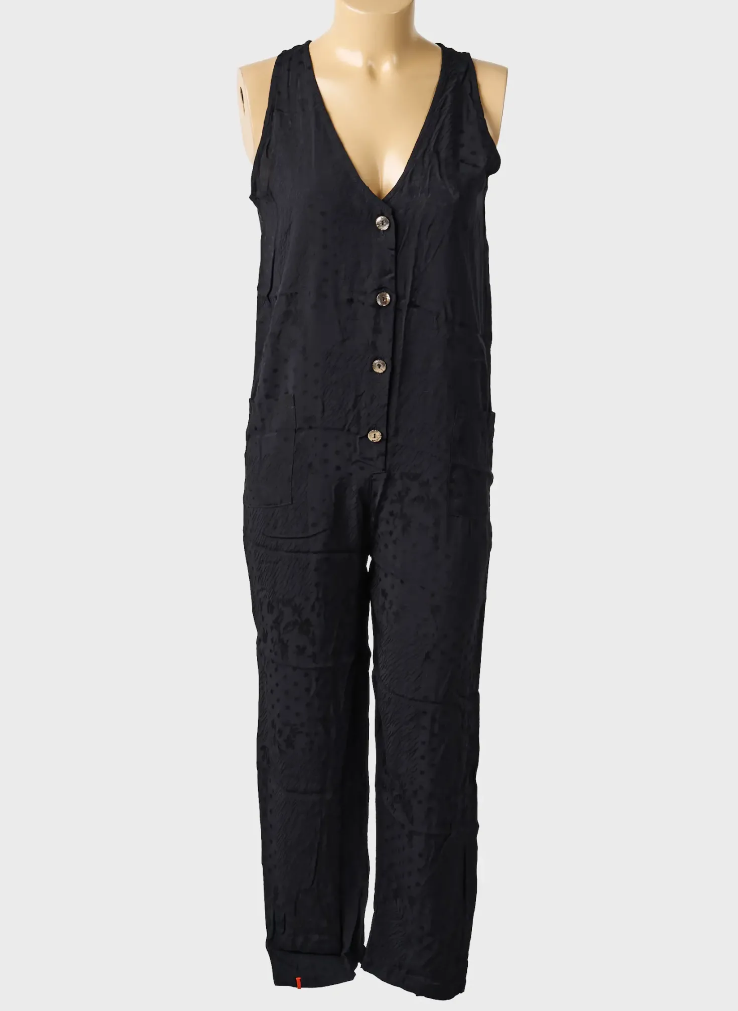 Combi-pantalon Maevy Noir Sans Manche