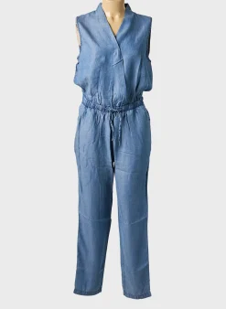 Combi-pantalon Molly Bracken Bleu Sans Manche