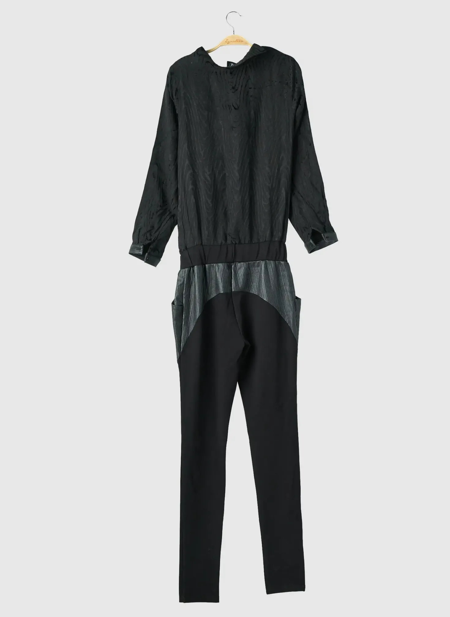 Combi-pantalon Nü Noir Manches Longues