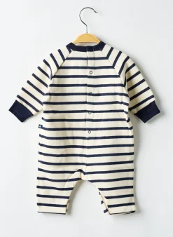Combi-pantalon Petit Bateau Bleu Manches Longues