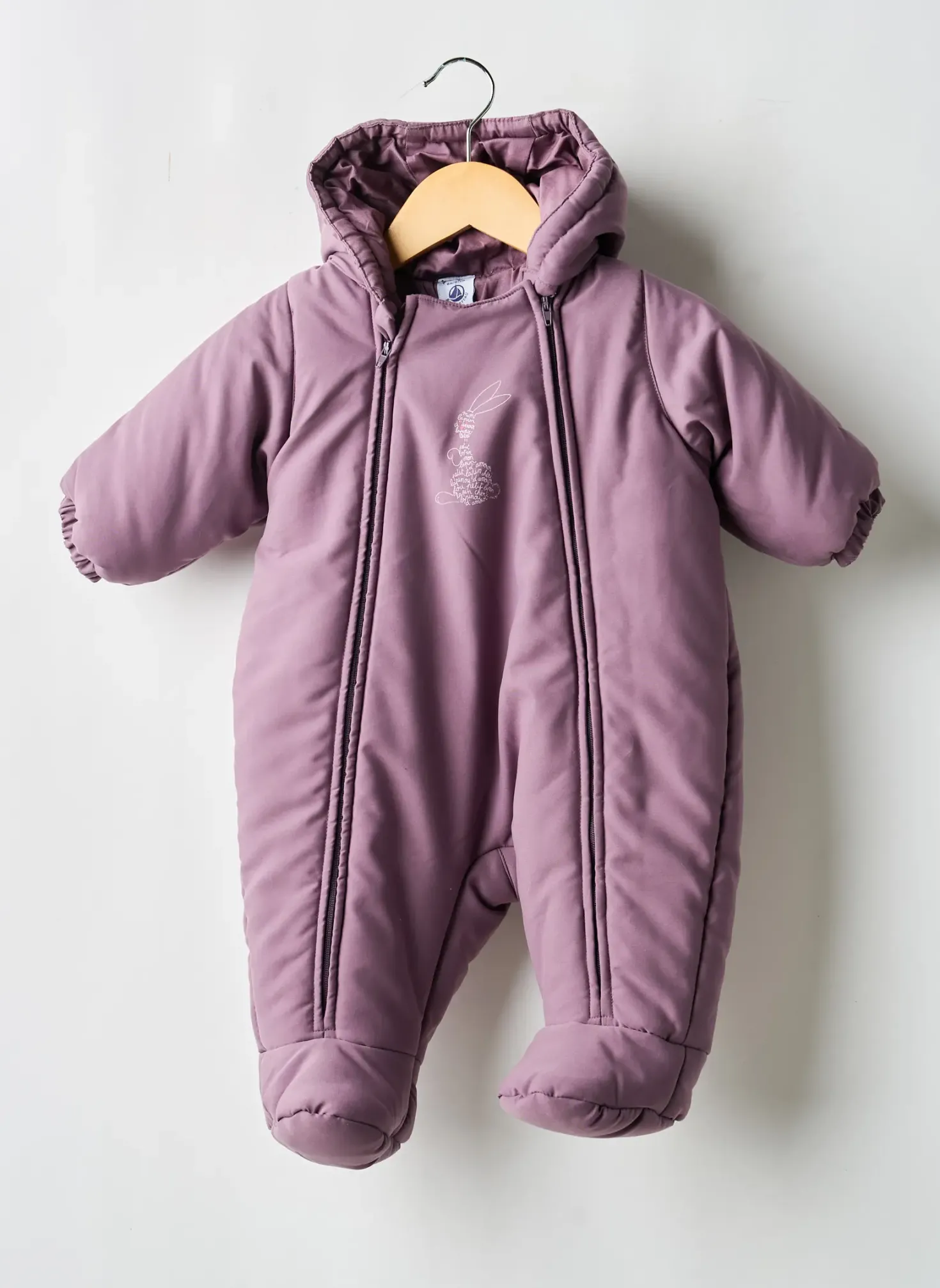 Combi-pantalon Petit Bateau Violet Manches Longues