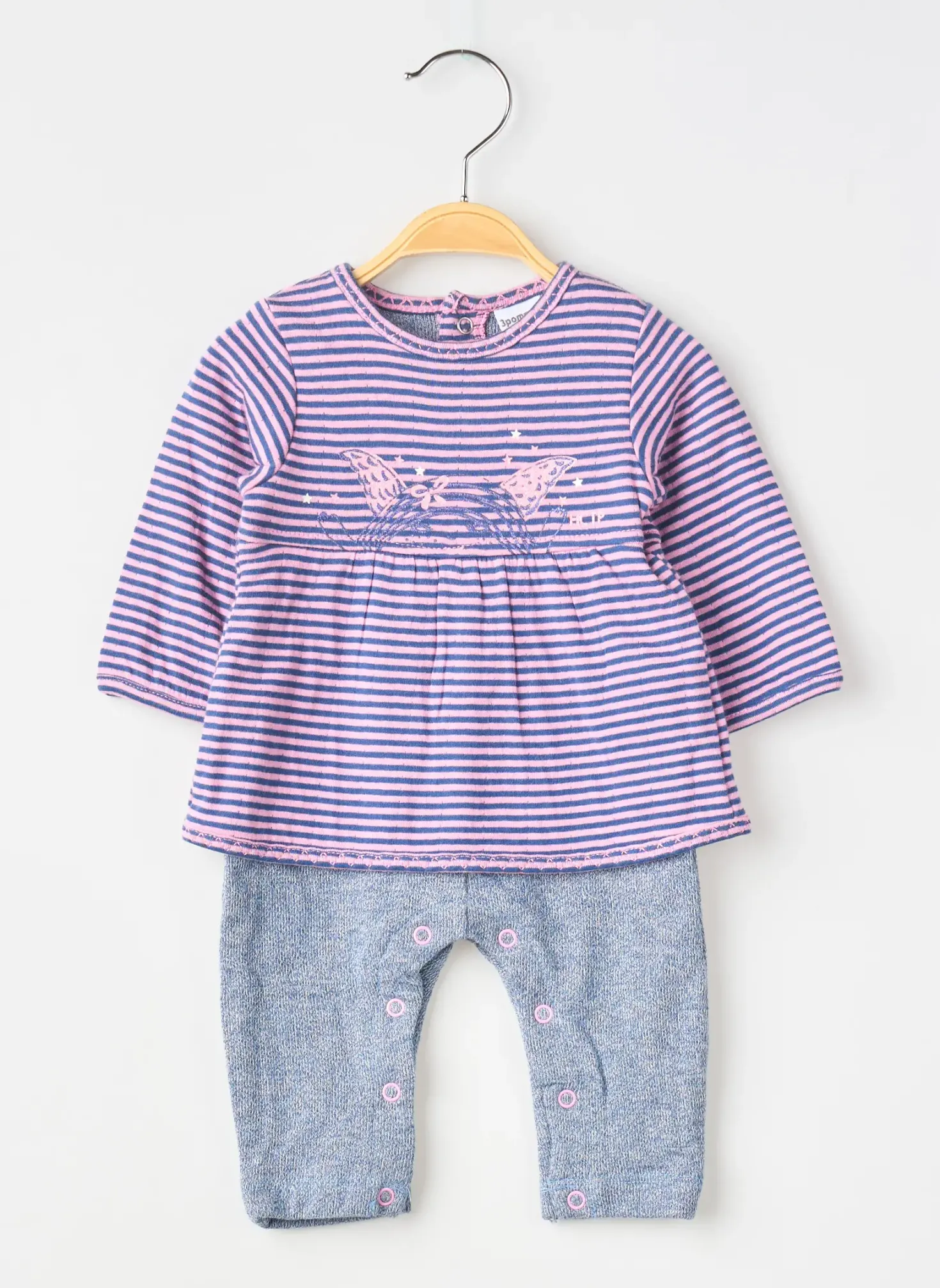 Combi-pantalon 3 Pommes Bleu Manches Longues