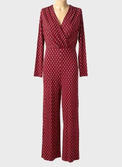 Combi-pantalon Surkana Rouge Manches Longues