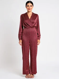 Combi-pantalon Surkana Rouge Manches Longues