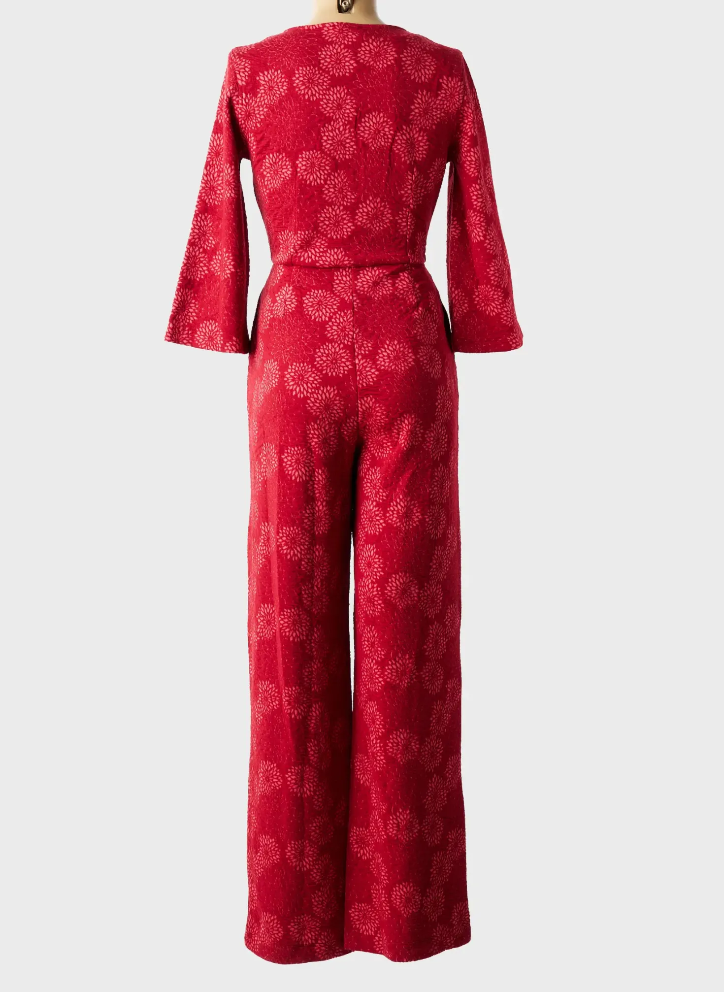 Combi-pantalon Who's That Girl Rouge Manches 3/4