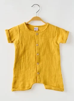 Combishort Bb And Co Jaune Manches Courtes