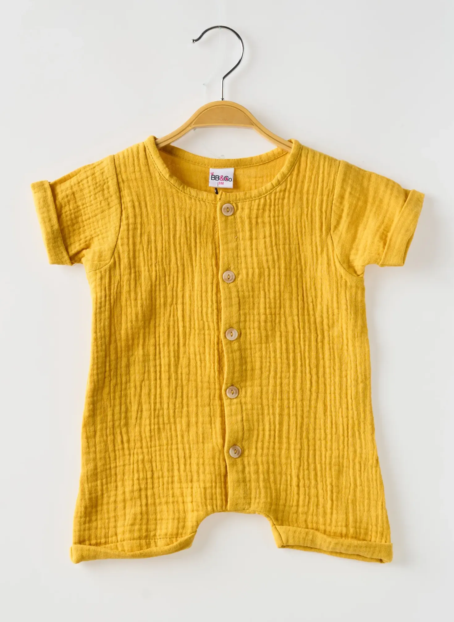 Combishort Bb And Co Jaune Manches Courtes
