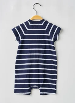 Combishort Elle Est Ou La Mer Bleu Manches Courtes