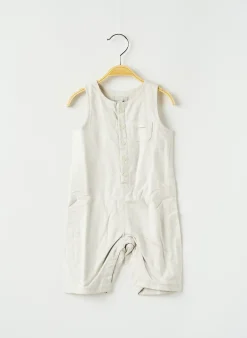 Combishort Grain De Blé Gris Sans Manche