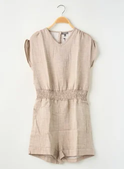 Combishort Levv Label Beige Manches Courtes