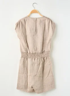 Combishort Levv Label Beige Manches Courtes