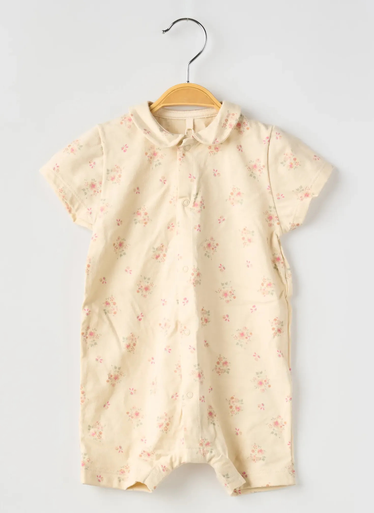 Combishort Petit Bateau Beige Manches Courtes