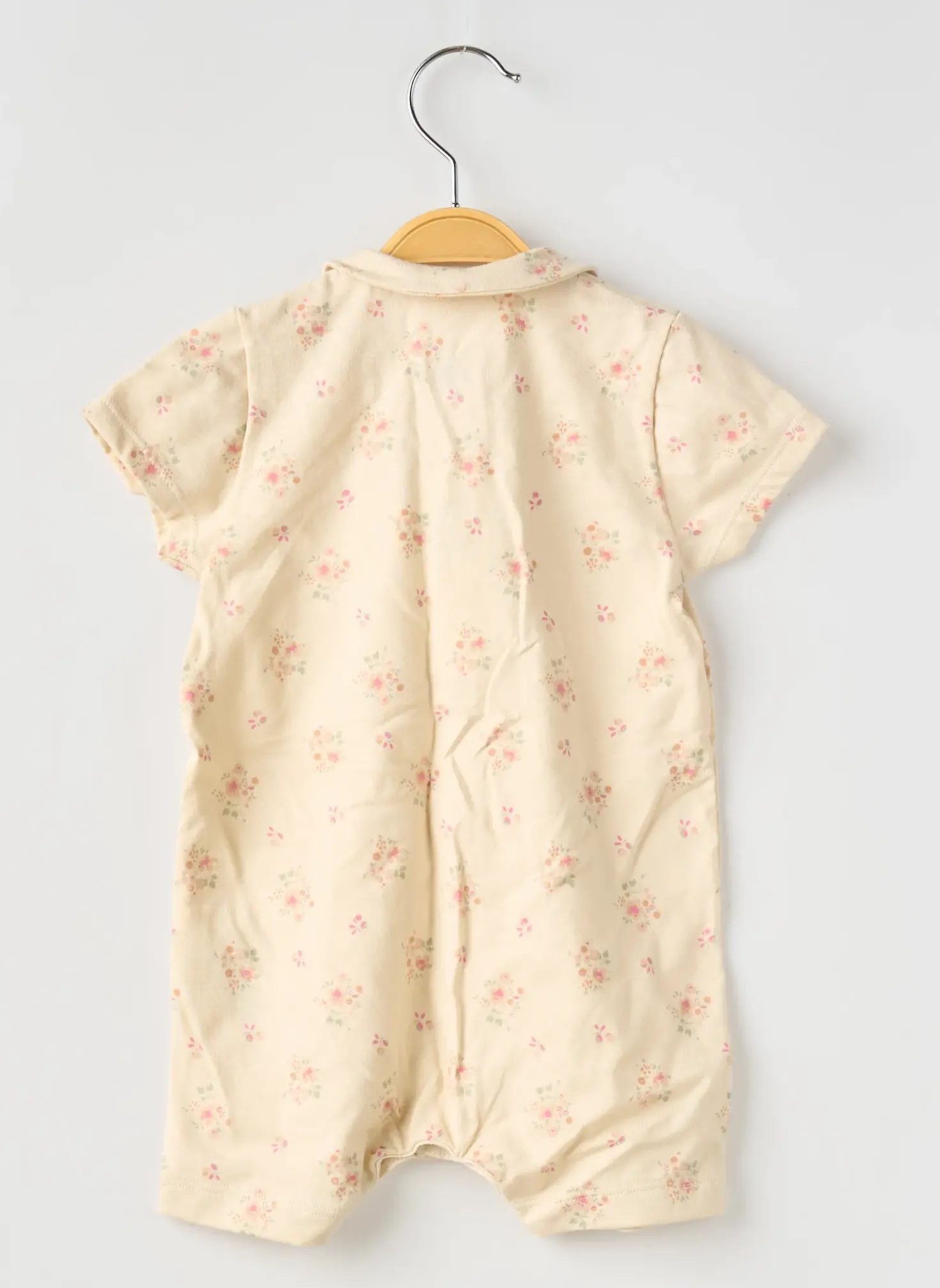 Combishort Petit Bateau Beige Manches Courtes