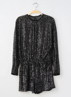 Combishort Sans Marque Noir Manches Longues