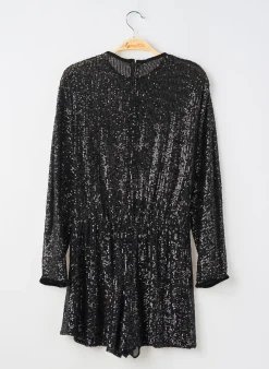 Combishort Sans Marque Noir Manches Longues