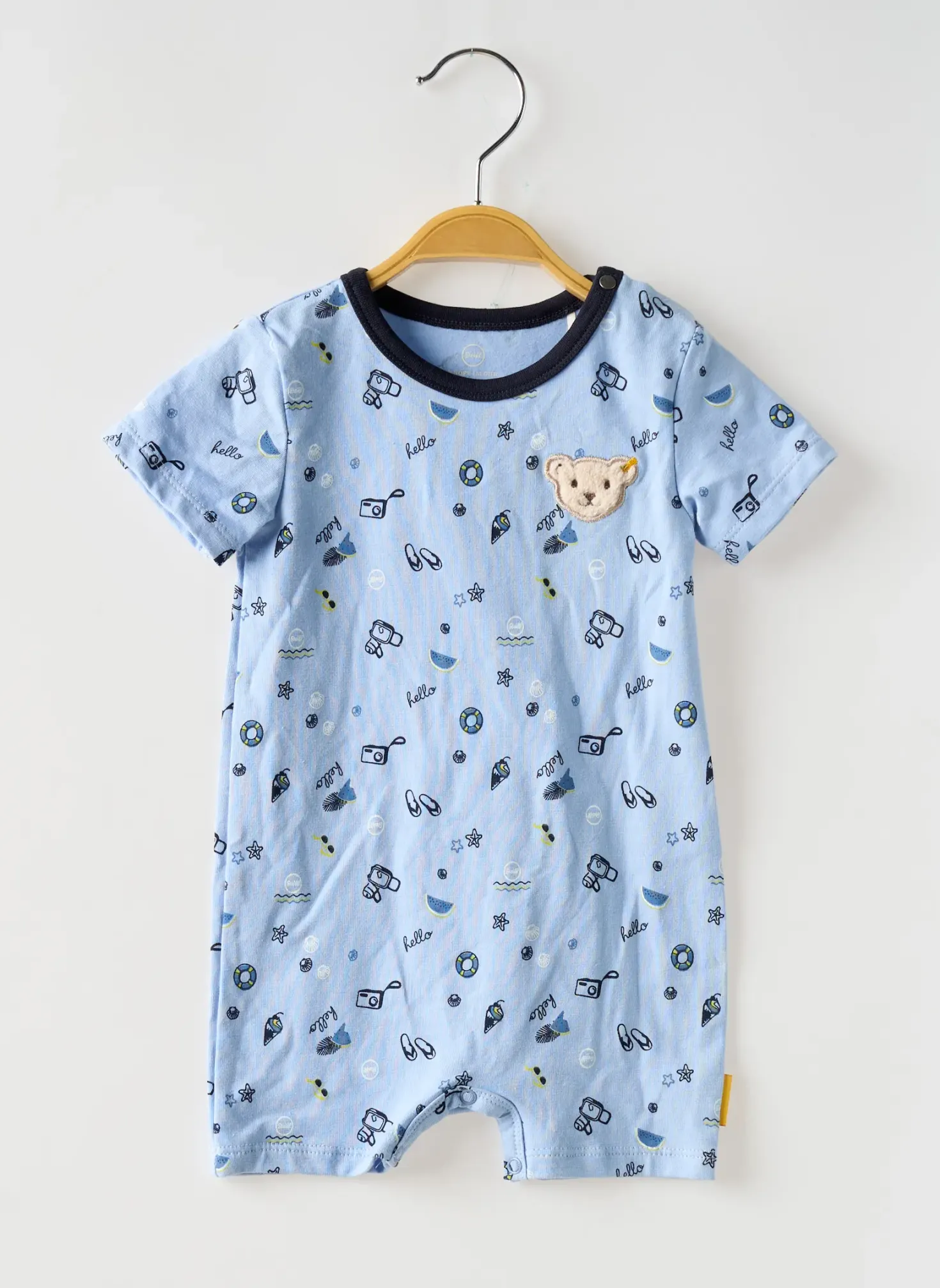 Combishort Steiff Bleu Manches Courtes