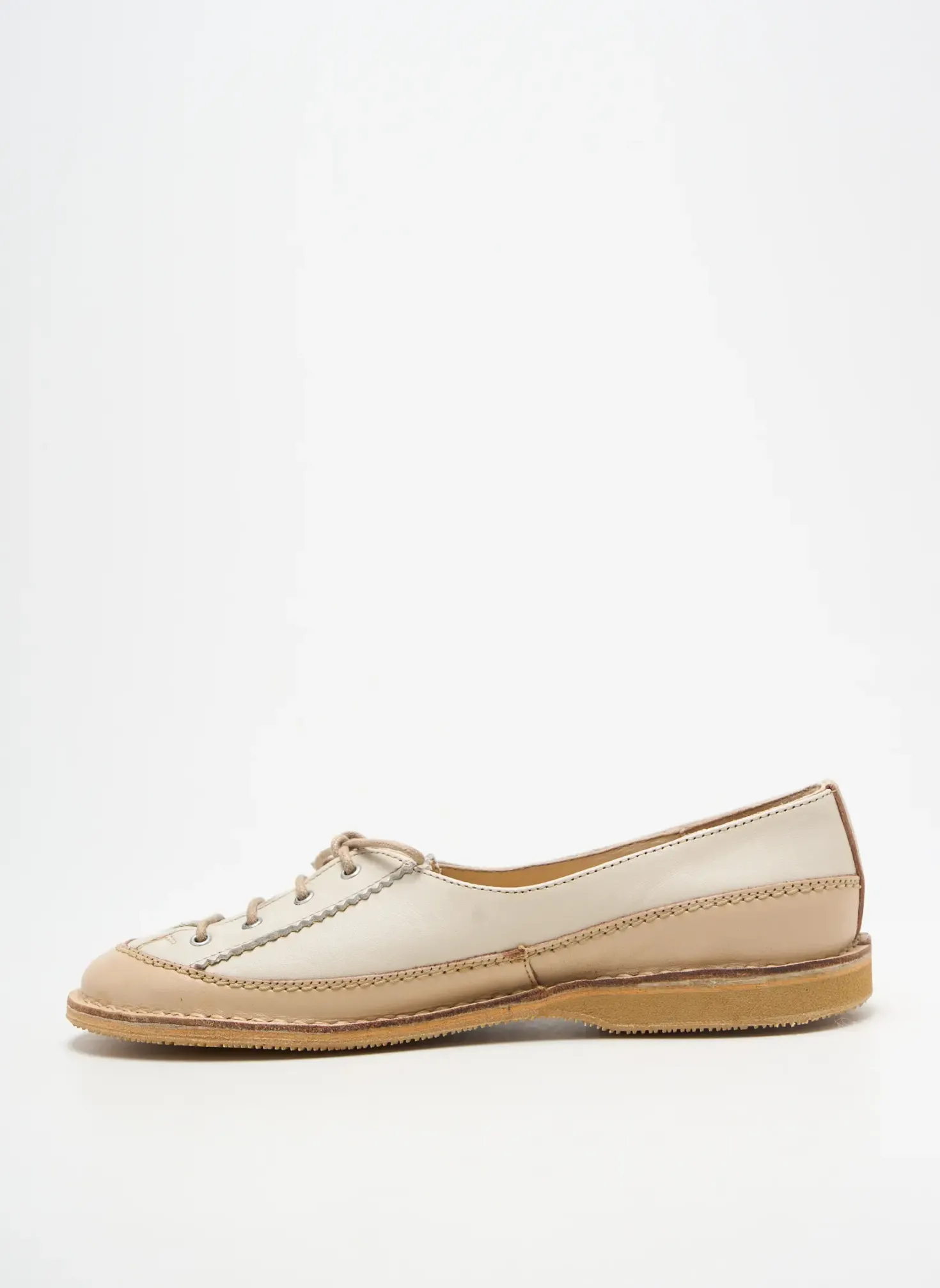 Derbies Ayoka Beige Talon Plat Jusqu'à 3cm