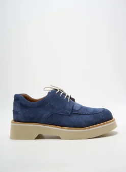 Derbies Casta Bleu Talon De 4 À 6cm