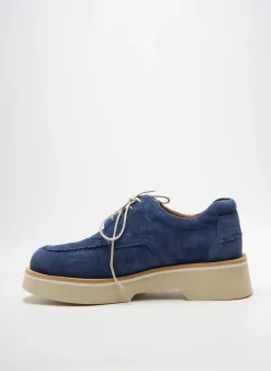 Derbies Casta Bleu Talon De 4 À 6cm