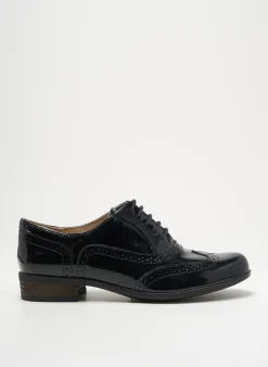 Derbies Clarks Noir Talon Plat Jusqu'à 3cm