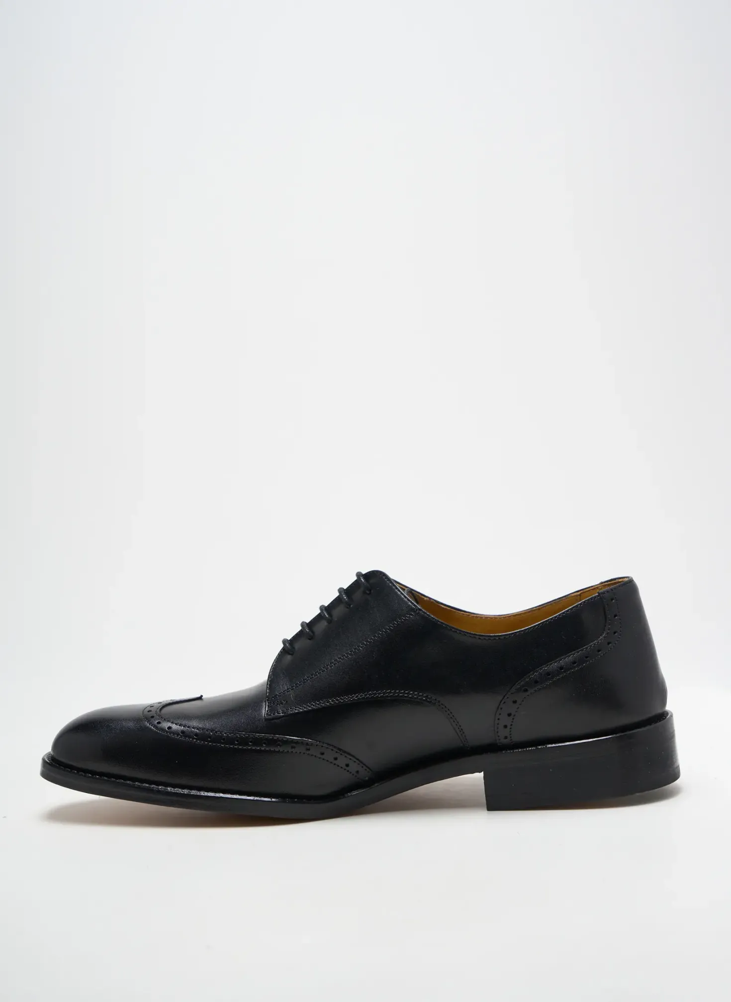Derbies Crown Noir Talon Bas