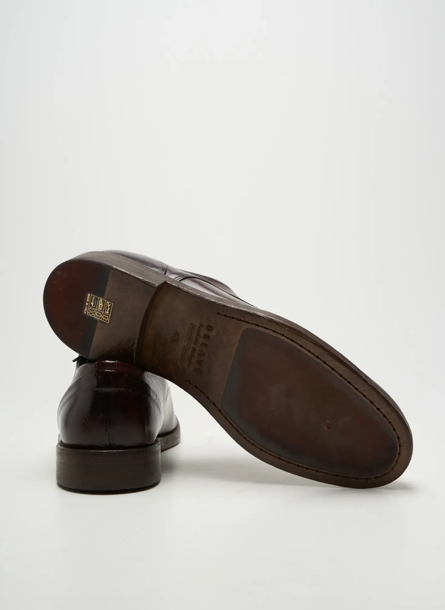 Derbies Delavè Marron Talon Bas