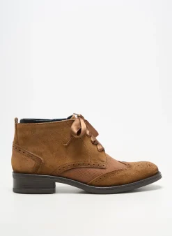 Derbies Dorking Marron Talon Plat Jusqu'à 3cm