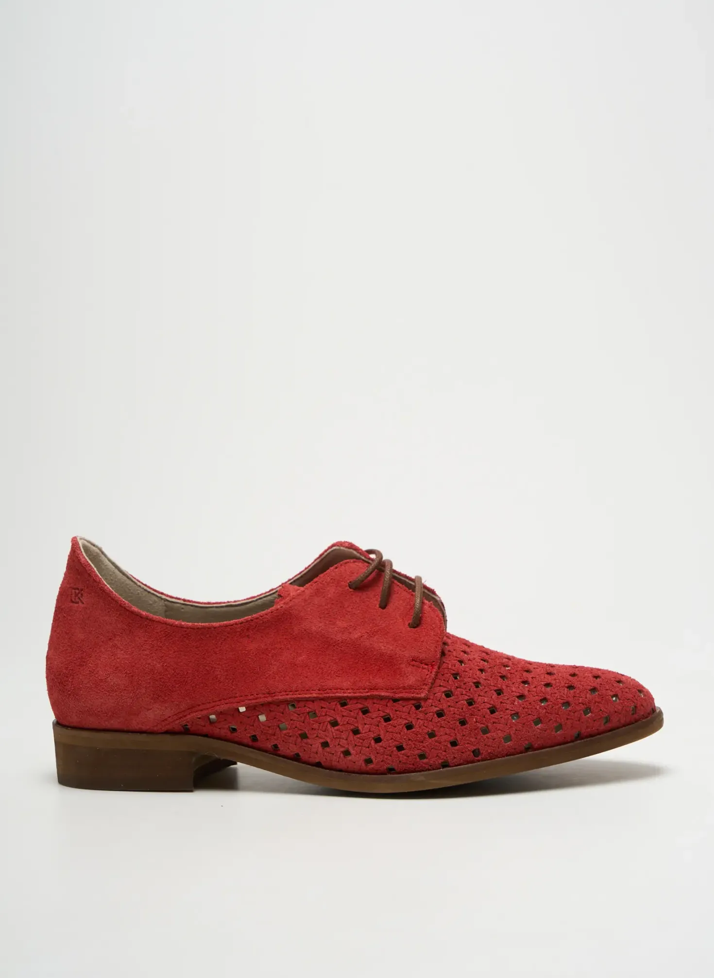 Derbies Dorking Rouge Talon Plat Jusqu'à 3cm