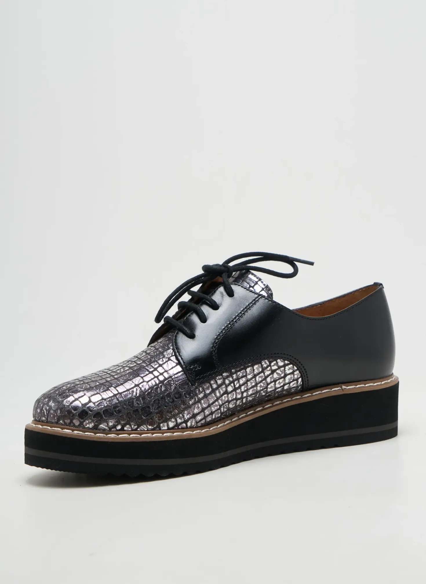 Derbies Emilie Karston Argent Talon De 4 À 6cm