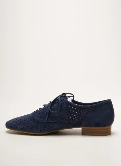 Derbies Emilie Karston Bleu Talon Plat Jusqu'à 3cm