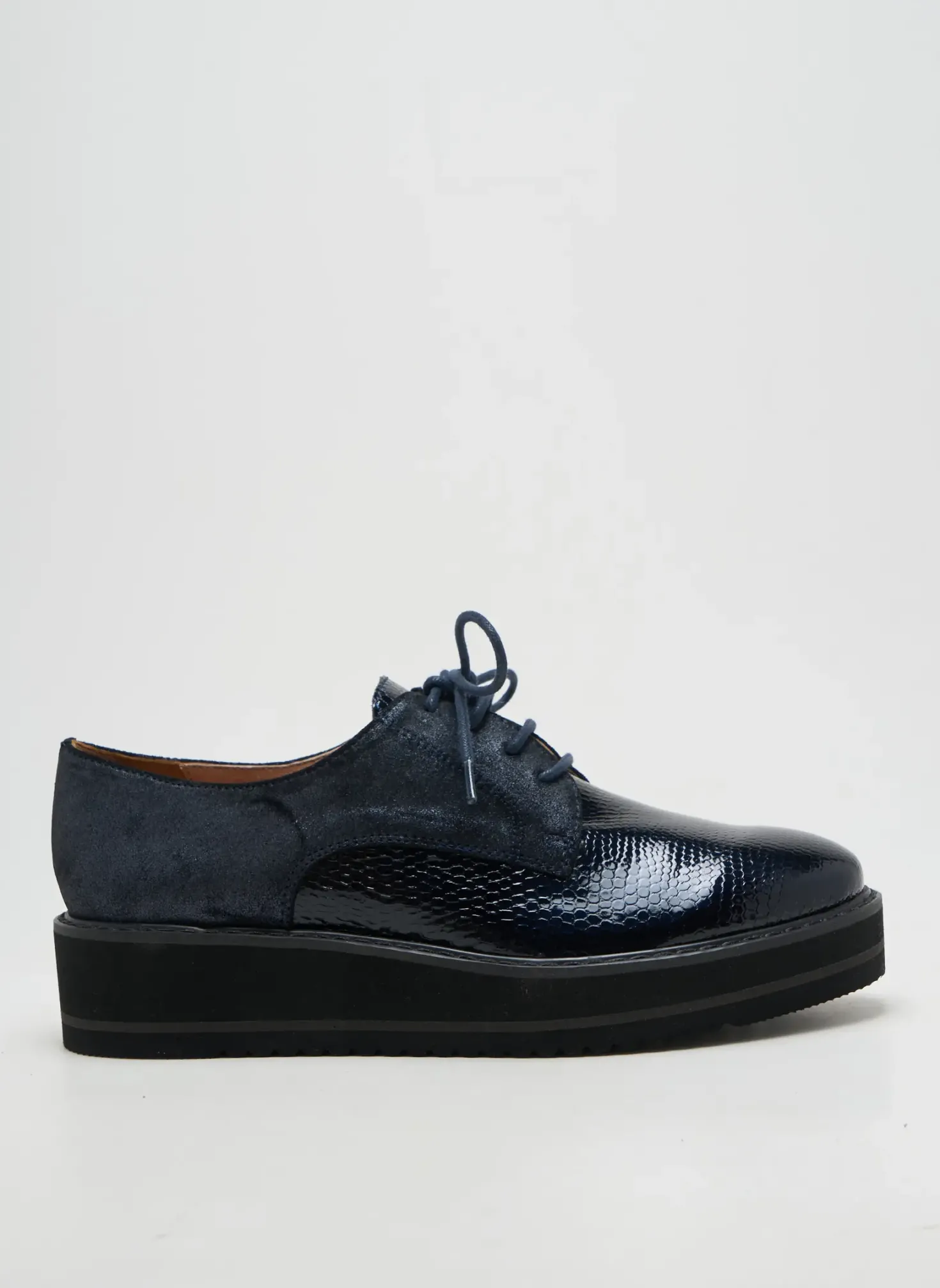 Derbies Emilie Karston Bleu Talon De 4 À 6cm