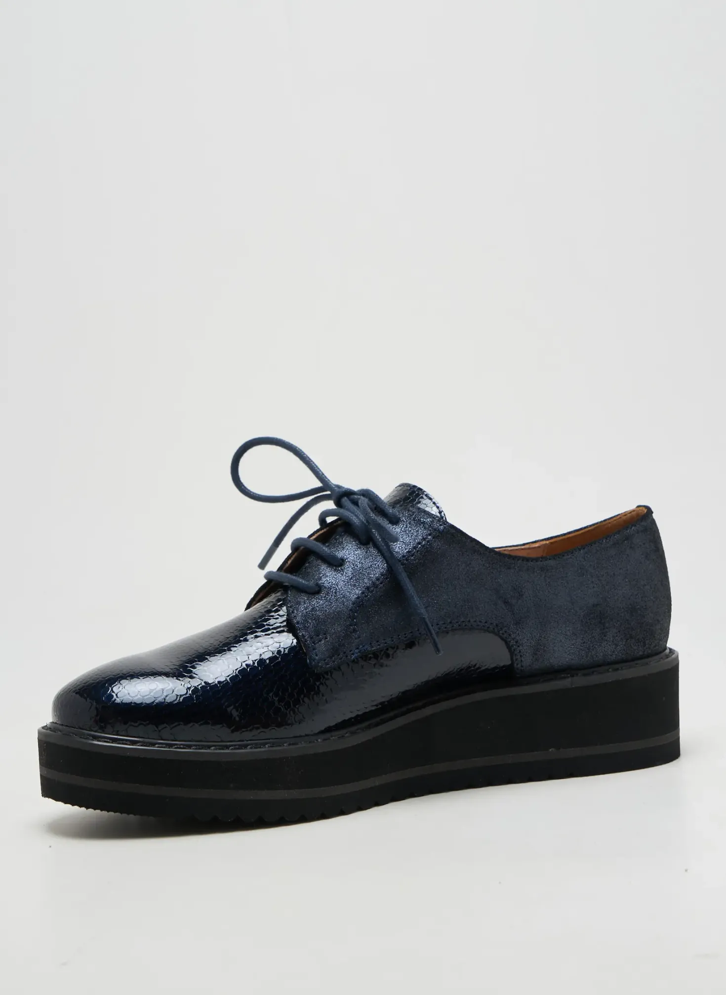 Derbies Emilie Karston Bleu Talon De 4 À 6cm