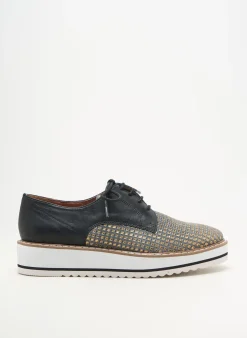 Derbies Emilie Karston Noir Talon Plat Jusqu'à 3cm