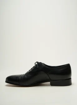 Derbies Flecs Noir Talon Bas