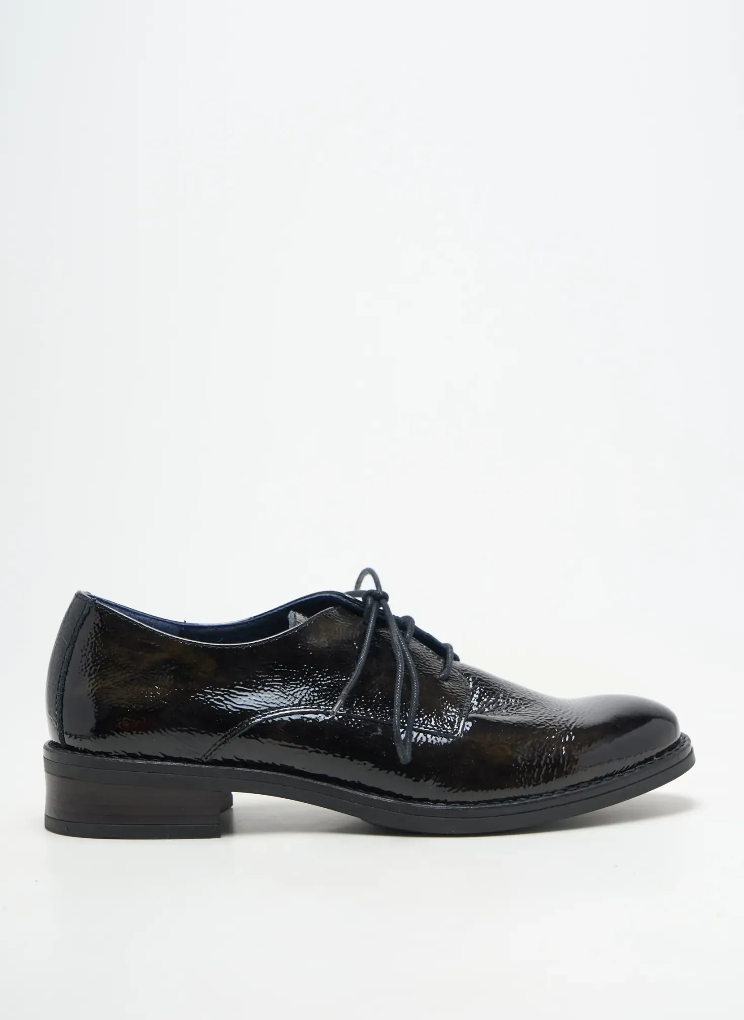 Derbies Fluchos Noir Talon Plat Jusqu'à 3cm