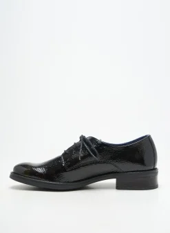 Derbies Fluchos Noir Talon Plat Jusqu'à 3cm