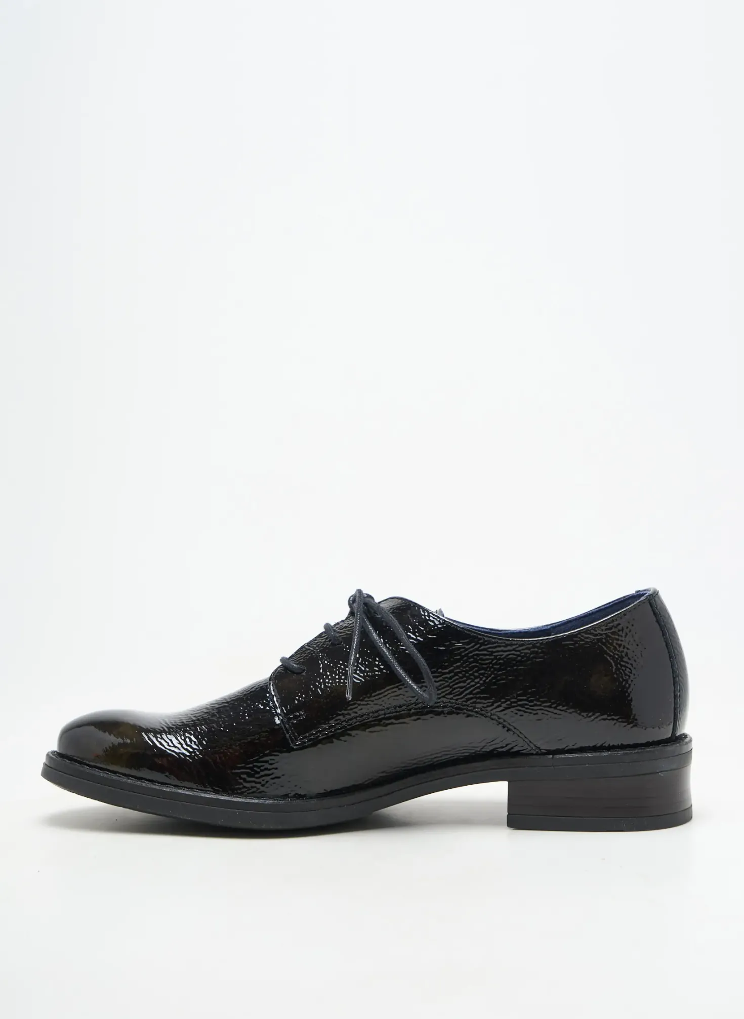 Derbies Fluchos Noir Talon Plat Jusqu'à 3cm