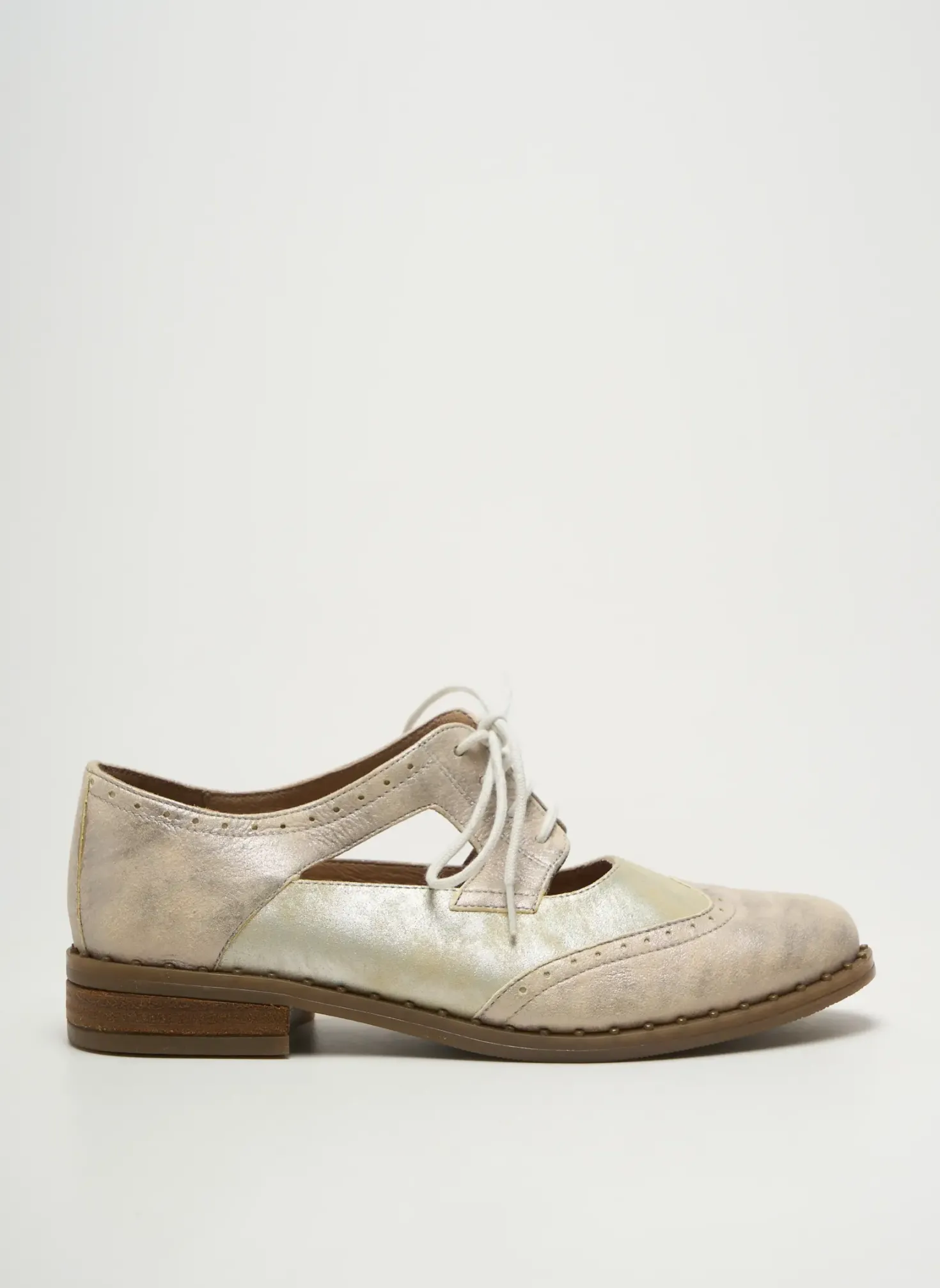 Derbies Geo-reino Argent Talon Plat Jusqu'à 3cm