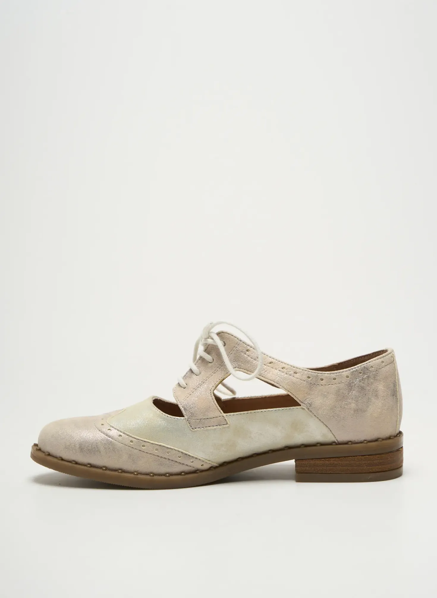 Derbies Geo-reino Argent Talon Plat Jusqu'à 3cm