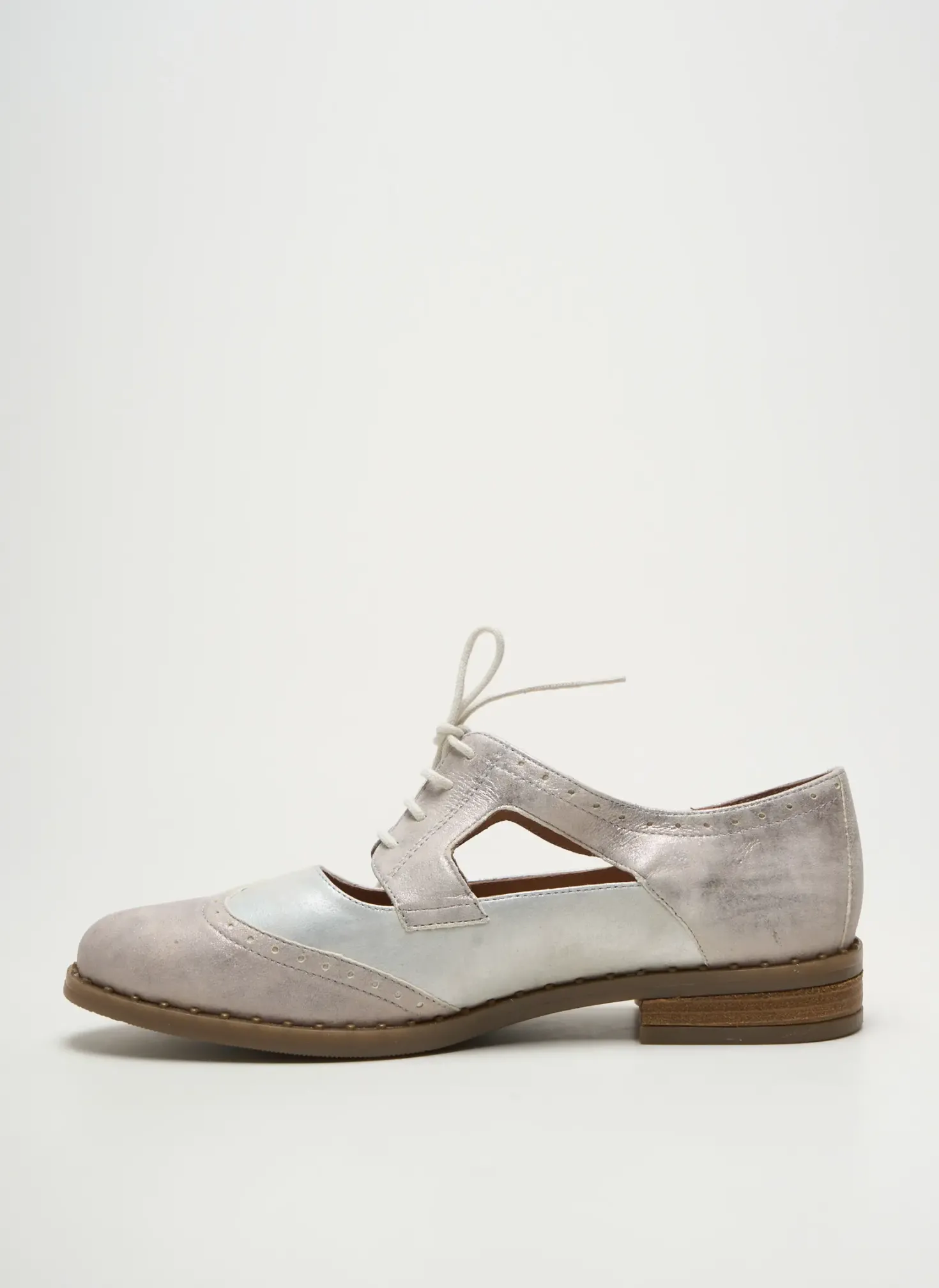 Derbies Geo-reino Argent Talon Plat Jusqu'à 3cm