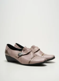 Derbies Geo-reino Beige Talon De 4 À 6cm