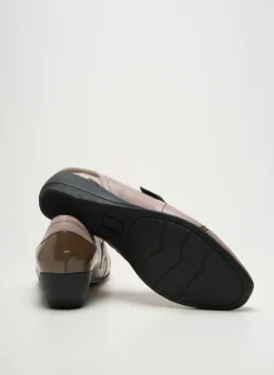 Derbies Geo-reino Beige Talon De 4 À 6cm