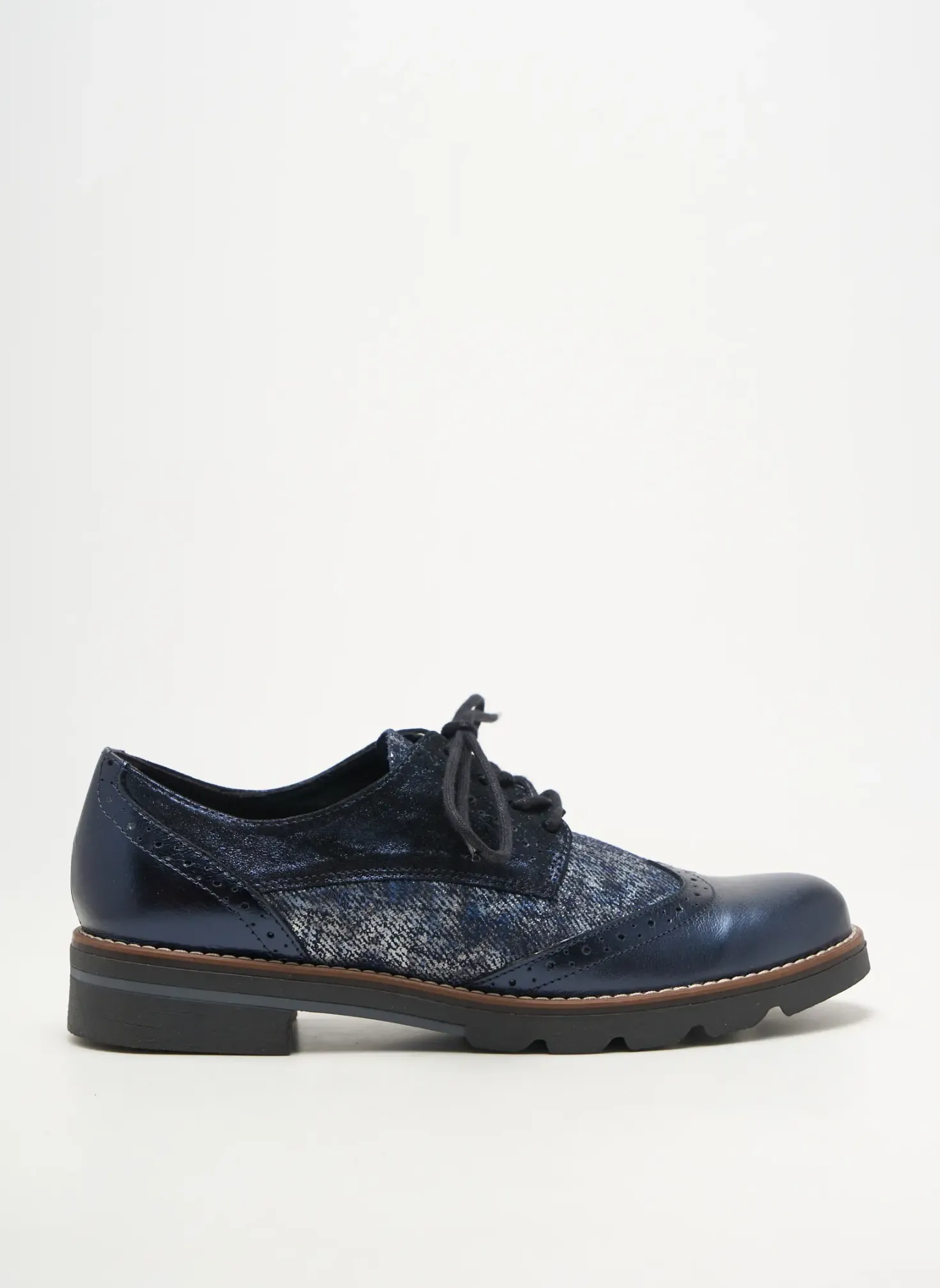 Derbies Geo-reino Bleu Talon Plat Jusqu'à 3cm
