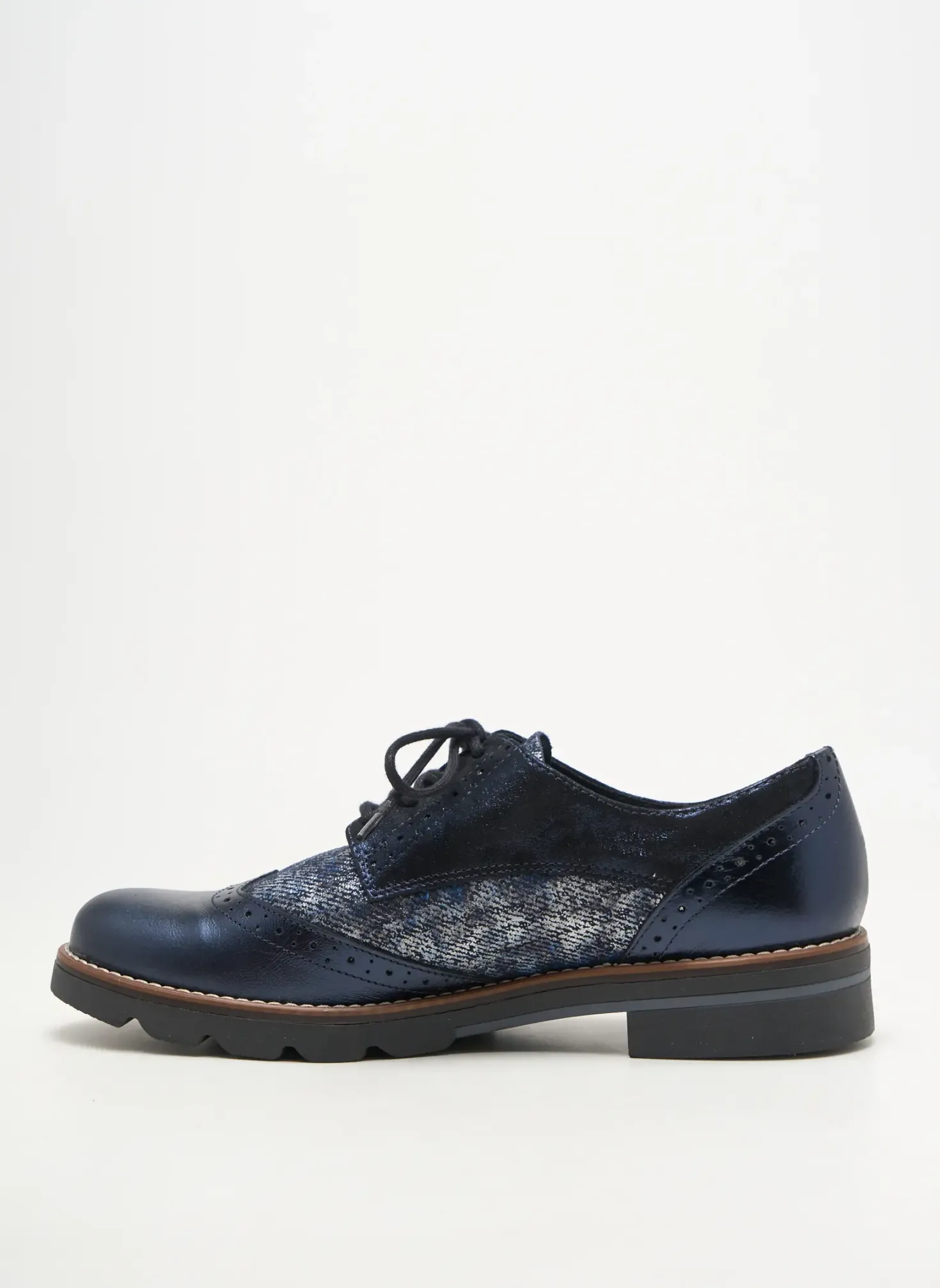 Derbies Geo-reino Bleu Talon Plat Jusqu'à 3cm