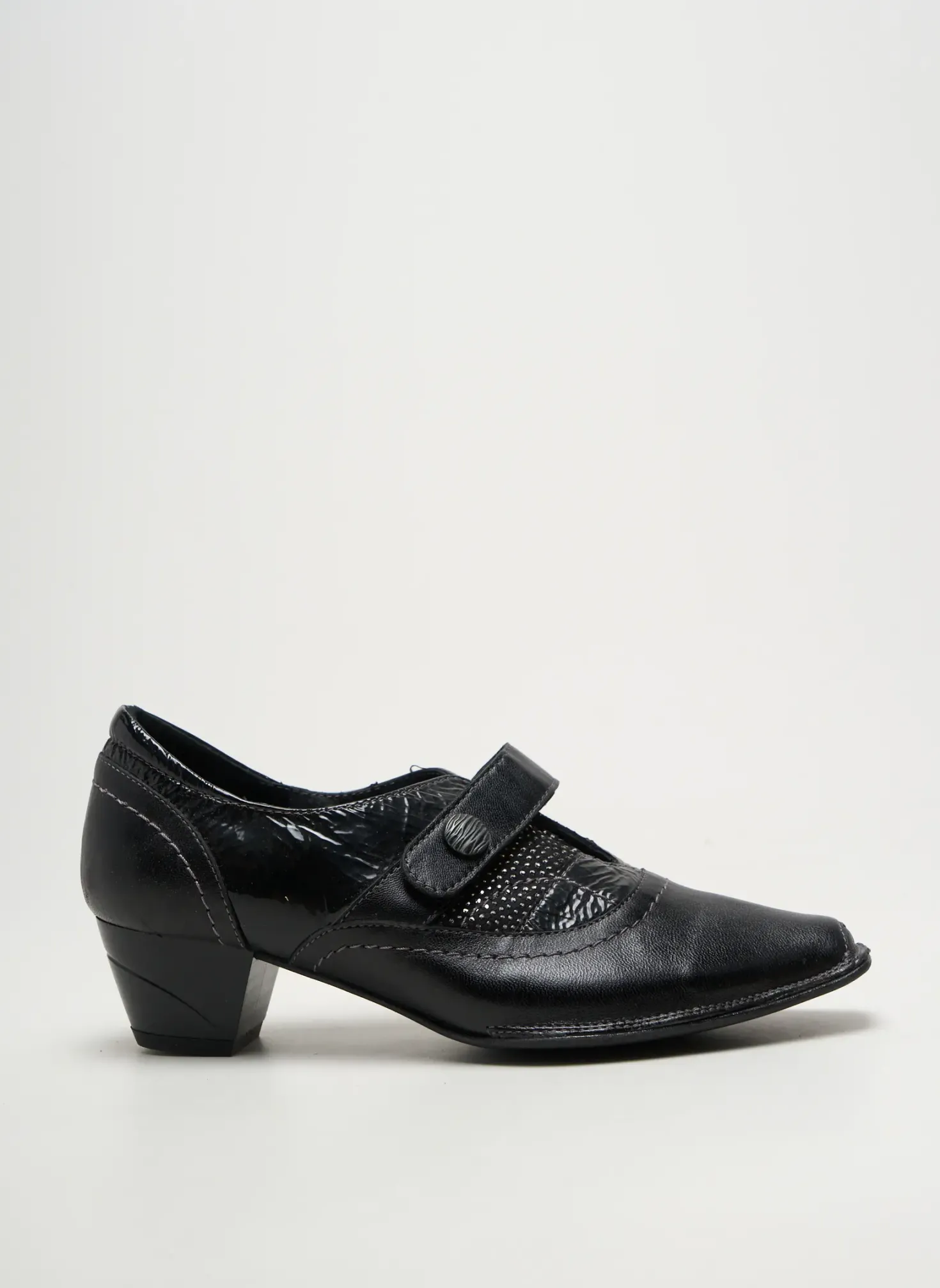 Derbies Geo-reino Noir Talon De 4 À 6cm