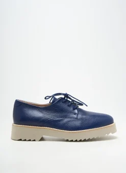 Derbies Homers Bleu Talon Plat Jusqu'à 3cm